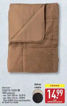 ALDI NOVITESSE COUETTE TEDDY offre