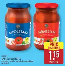 ALDI CUCINA SAUCES POUR PÂTES offre
