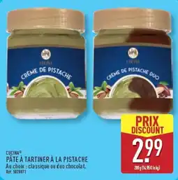 ALDI CUCINA PÂTE À TARTINER À LA PISTACHE offre