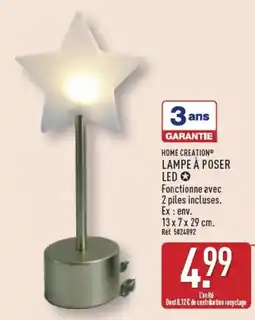 ALDI HOME CREATION LAMPE À POSER LED offre