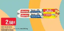 Match Herta Tarte en Or offre
