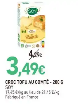 naturéO SOY Croc Tofu au Comté offre