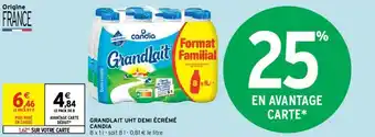 Intermarché Grandlait UHT demi écrémé candia offre