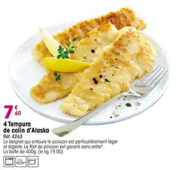 Croque Gel Tempura de colin d'Alaska offre