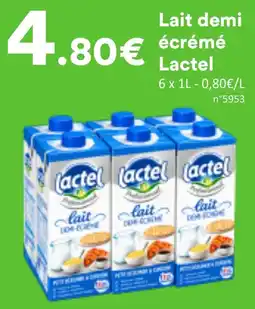 Hmarket Lactel lait demi-écrémé offre