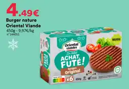 Hmarket Oriental Viande Burger nature offre