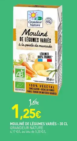 naturéO Grandeur nature mouliné de légumes variés offre