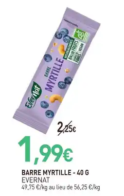 naturéO Evernat barre myrtille offre
