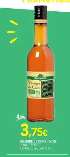 naturéO Bonneterre vinaigre de cidre offre