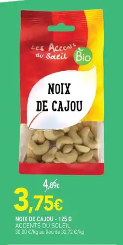 naturéO Les accents du soleil noix de cajou offre