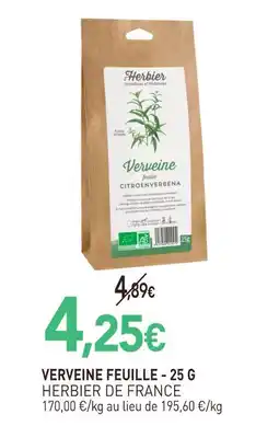 naturéO Herbier de france verveine feuille offre