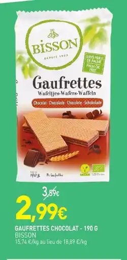 naturéO Bisson gaufrettes chocolat offre