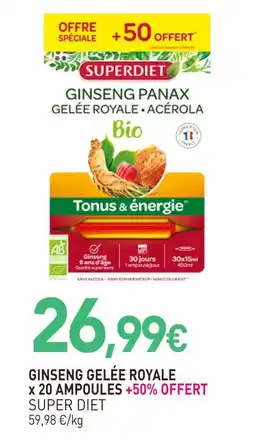 naturéO Super diet ginseng gelée royale offre
