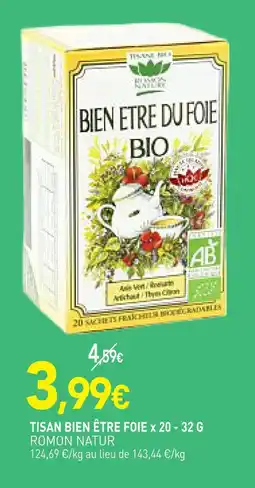naturéO Romon natur tisane bien être foie bio offre