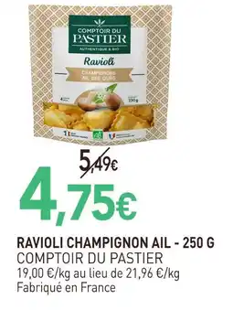 naturéO Comptoir du pastier ravioli champignon ail offre
