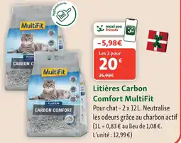 Maxi Zoo Multifit litière carbon comfort offre