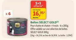 Maxi Zoo Select gold boîtes offre
