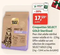 Maxi Zoo Select gold croquettes sterilised offre