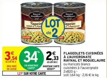 Intermarché Flageolets cuisinés à l'auvergnate offre
