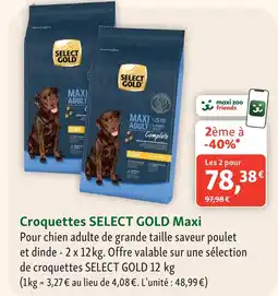 Maxi Zoo Select gold croquettes maxi offre