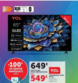 Hyper U Tcl - téléviseur 65 qled 4k offre