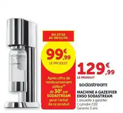 Hyper U Sodastream - machine a gazeifier enso offre
