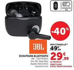 Hyper U Jbl - écouteurs bluetooth offre