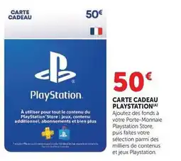Super U Bien - carte cadeau playstation offre