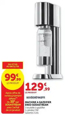 Super U Sodastream - machine a gazeifier enso odastream offre