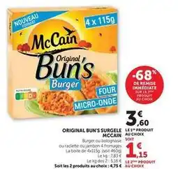 Hyper U Mccain - original bun's surgele offre