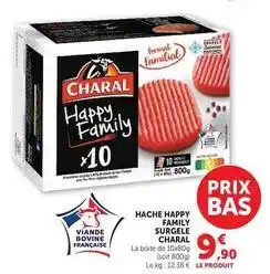Hyper U Charal - hache happy family surgele offre