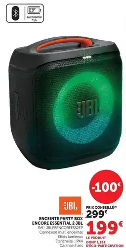 Super U Jbl - enceinte party box offre