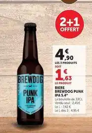 Hyper U Brewdog - biere punk ipa 5.4 offre