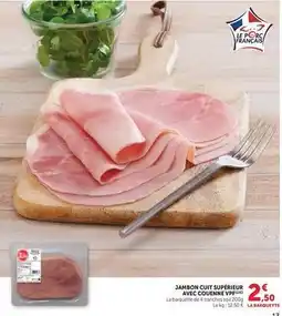 U Express Jambon cuit supérieur avec couenne vevre offre