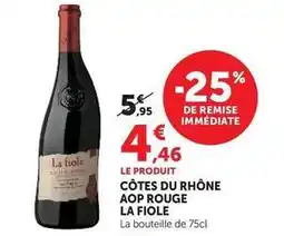 U Express Côtes du rhône aop rouge offre