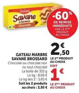 U Express Brossard - gateau marbre savane offre