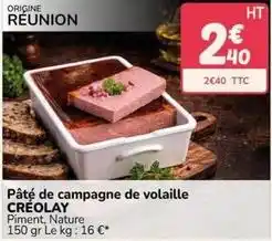 Promocash Pâté de campagne de volaille offre