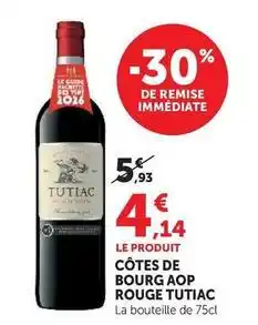 U Express Hachette - cotes de bourg aop rouge offre