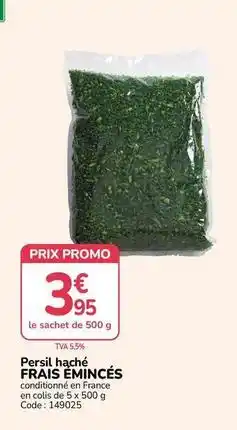 Promocash Promo - persil haché offre
