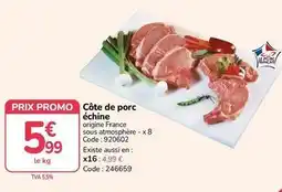 Promocash Promo - côte de porc échine offre