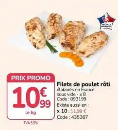 Promocash Promo - filets de poulet rôti offre