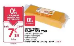 Promocash Burger - slices offre