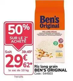 Promocash Ben's - riz long grain offre