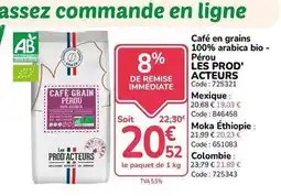 Promocash Café en grains 100% arabica bio offre