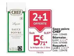 Promocash Chef - sauce poivre offre