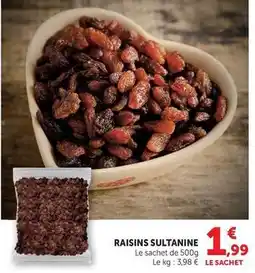 Hyper U Raisins sultanine offre