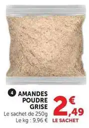 Hyper U Amandes poudre grise offre