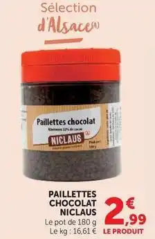 Hyper U Paillettes chocolat offre