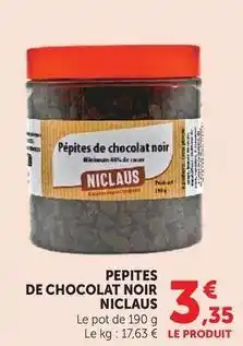 Hyper U Pepites de chocolat noir offre