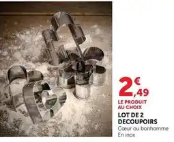 Hyper U Lot de 2 decoupoirs offre